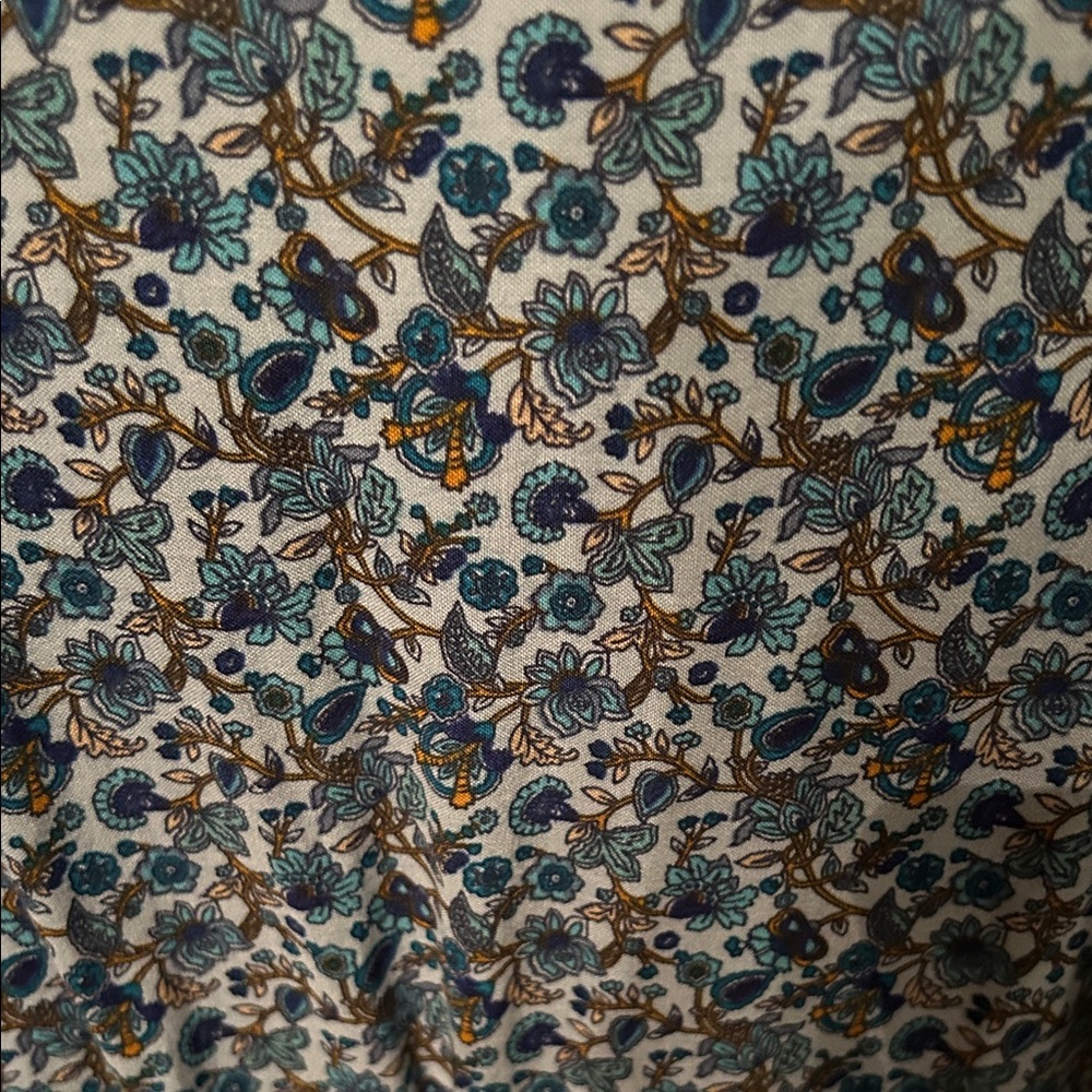 New Chic Boho Blue Patterned Blouse - image 6